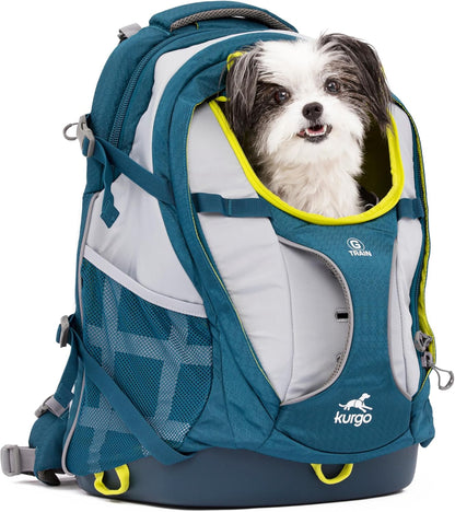 G-Train Pack, Carrier Backpack for Small Dogs and Cats, Ideal for Hiking or Travel, Waterproof Bottom, Ink Blue