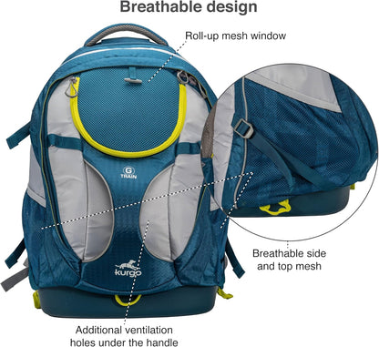 G-Train Pack, Carrier Backpack for Small Dogs and Cats, Ideal for Hiking or Travel, Waterproof Bottom, Ink Blue