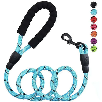 150 cm Durable Reflective Dog Leash for Large, Medium, and Small Breeds, Ideal for Golden Retrievers and Active Pets