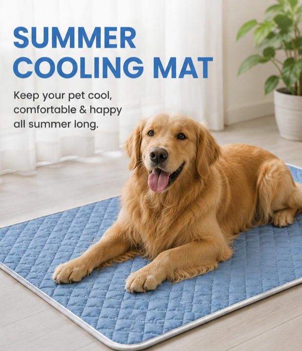 Dog Cooling Mat for Summer – Washable Breathable Pet Cooling Pad for Dogs & Cats