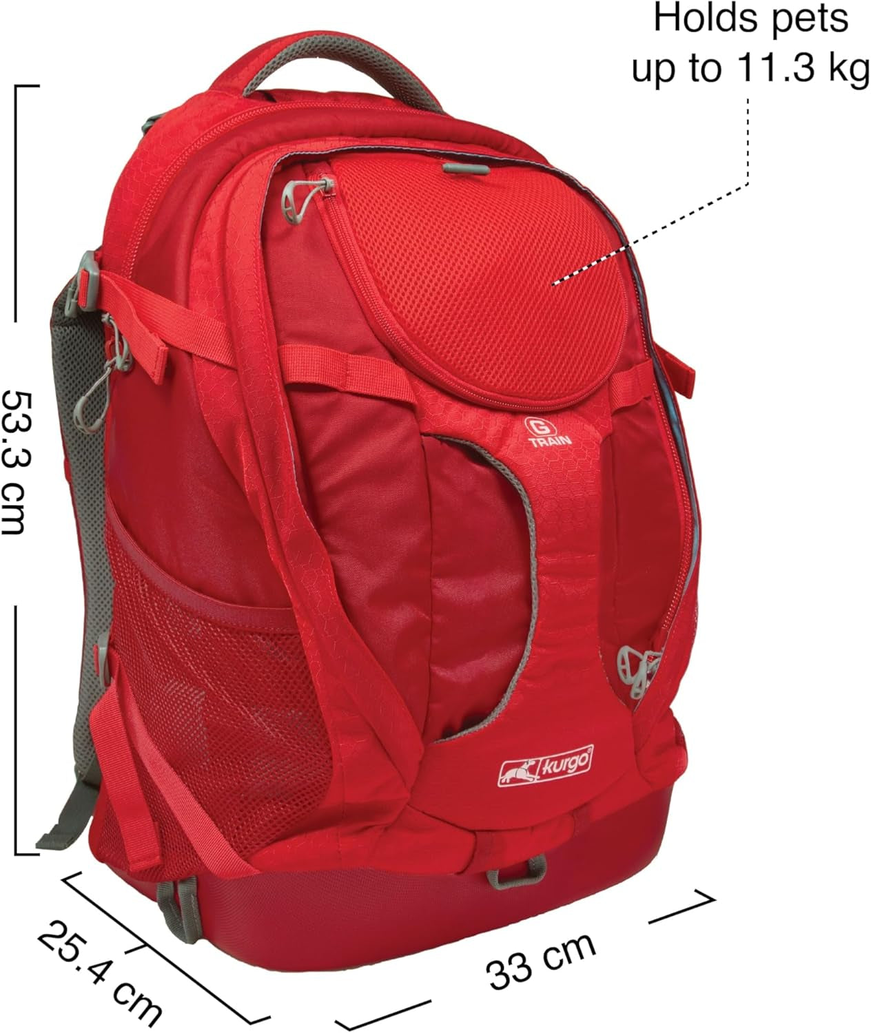 G-Train Pack, Carrier Backpack for Small Dogs and Cats, Ideal for Hiking or Travel, Waterproof Bottom, Ink Blue