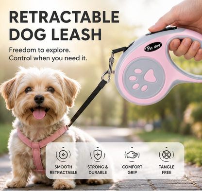 3M 5M Nylon Pet Dog Leash Automatic Retractable Extending Rope Puppy Walking Running Traction Roulette for Small Big Dogs Cats