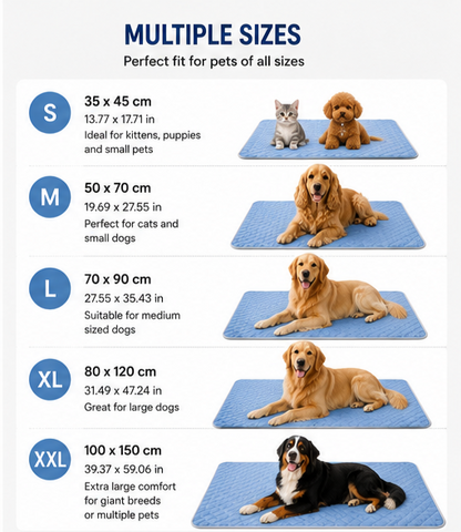 Dog Cooling Mat for Summer – Washable Breathable Pet Cooling Pad for Dogs & Cats