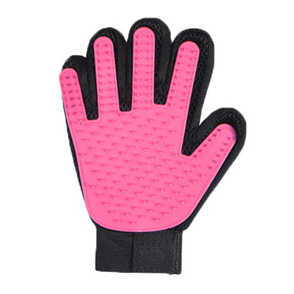 Pet Grooming Kit for Dog Cat Rabbit Fur 2 Sided Grooming Brush Bath Cleaning Glove De-Shedding De-Matting Pet Hair