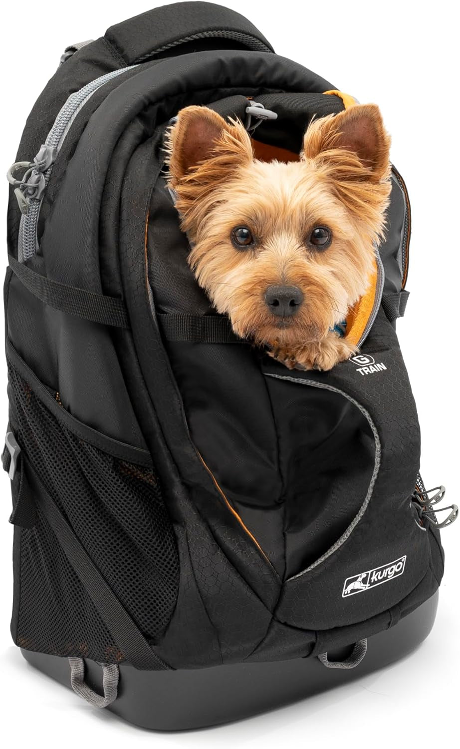 G-Train Dog Carrier Backpack - Comfortable Pet Travel Backpack for Small Dogs up to 11Kg - Rugged Design - Laptop Compartment - Armorsole Base - Water-Resistant - Heather Grey